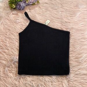 NWT Madewell One-Shoulder Crop Tank in Sleekhold sz XS